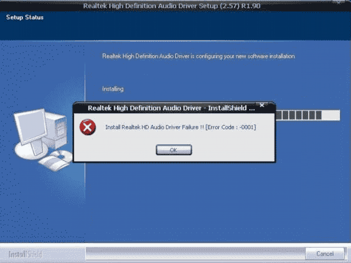 Ошибка установки драйвера realtek